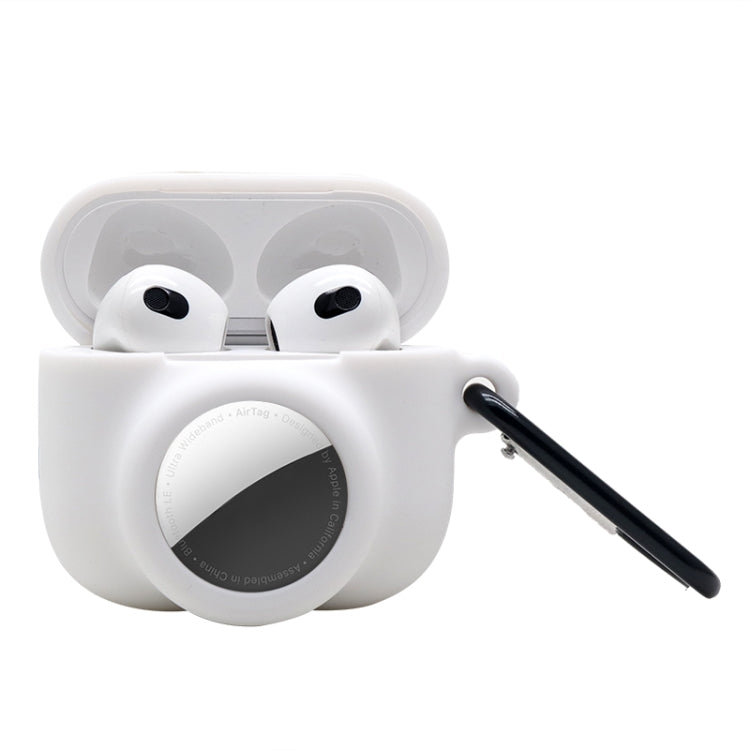 Vỏ bảo vệ silicone chống sốc, bao phủ toàn bộ 2 trong 1 cho AirPods 3 / AirTag thế hệ 2 / AirTag thế hệ 1, dùng cho AirPods 3 / AirTag