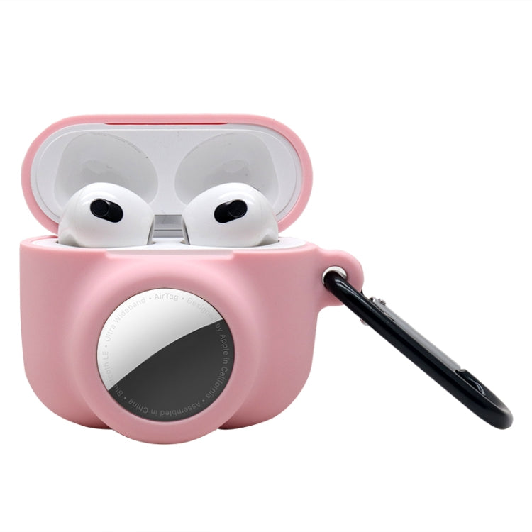 Vỏ bảo vệ silicone chống sốc, bao phủ toàn bộ 2 trong 1 cho AirPods 3 / AirTag thế hệ 2 / AirTag thế hệ 1, dùng cho AirPods 3 / AirTag