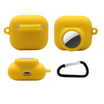 Vỏ bảo vệ silicone chống sốc, bao phủ toàn bộ 2 trong 1 cho AirPods 3 / AirTag thế hệ 2 / AirTag thế hệ 1, dùng cho AirPods 3 / AirTag