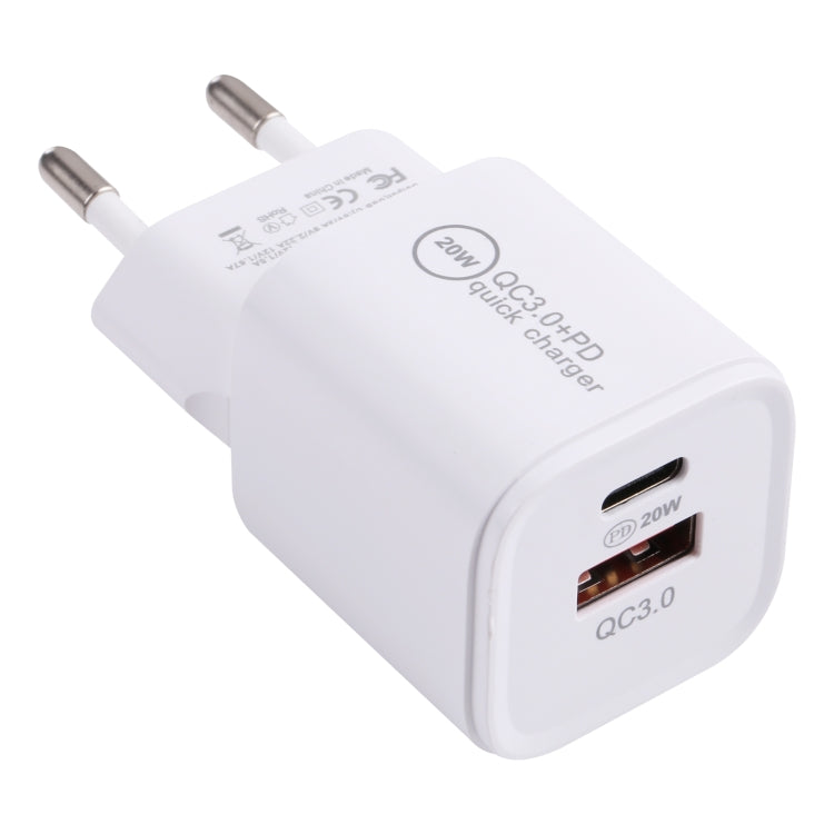 20WACB Sạc nhanh 20W QC3.0 + PD, phích cắm AU, phích cắm EU, phích cắm US