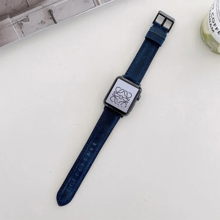Dây đồng hồ thay thế họa tiết da ngựa điên mờ cho Apple Watch Series, 7 45mm / 6&SE&5&4 44mm / 3&2&1 42mm, 7 41mm / 6&SE&5&4 40mm / 3&2&1 38mm