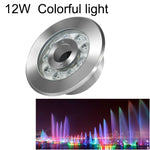 Đèn phun nước dưới nước vòng cảnh quan LED thép không gỉ đổi màu nhiều màu, 9W, 12W, 24W