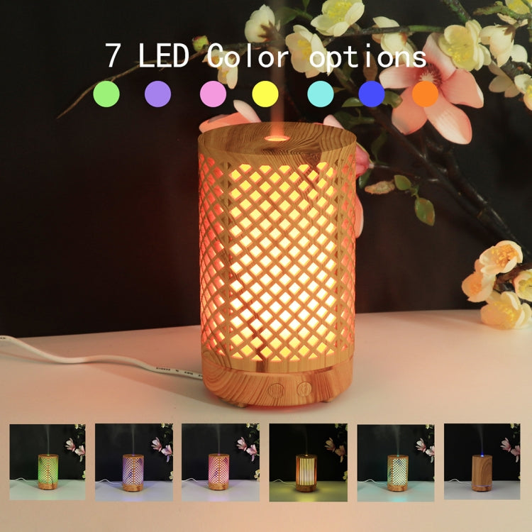 200ml Hollow-out Forest Pattern Wooden Essential Oil Aromatherapy Machine Ultrasonic Humidifier, USB, AU Plug, UK Plug, US Plug