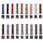Bộ Dây Đeo Đồng Hồ Dây Nylon Dệt Sọc Có Thể Điều Chỉnh + Ốp Đồng Hồ Cho Apple Watch Series, 7 41mm/6&SE&5&4 40mm/3&2&1 38mm, 7 45mm/6&SE&5&4 44mm/3&2&1 42mm