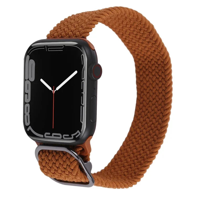 Nylon Braid Strap Watchband For Apple Watch Series, 7 45mm / 6&SE&5&4 44mm / 3&2&1 42mm