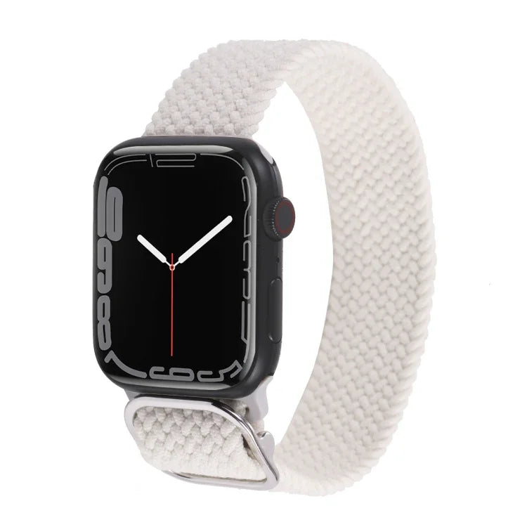 Nylon Braid Strap Watchband For Apple Watch Series, 7 45mm / 6&SE&5&4 44mm / 3&2&1 42mm