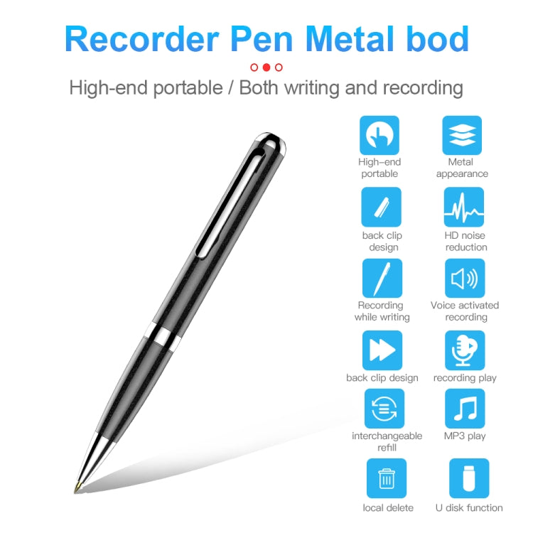 Bút ghi âm kỹ thuật số giảm tiếng ồn HD thông minh Q96, 4GB, 8GB, 16GB, 32GB, 64GB