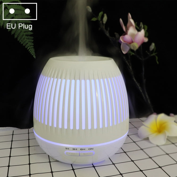 Máy tạo ẩm LED 400ml họa tiết vân gỗ rỗng, máy lọc không khí, máy xông hương với đèn LED nhiều màu, phích cắm EU, UK, US