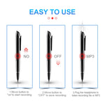 Bút ghi âm hội nghị điều khiển giọng nói giảm tiếng ồn độ nét cao AI thông minh Q9, 4GB, 8GB, 16GB, 32GB