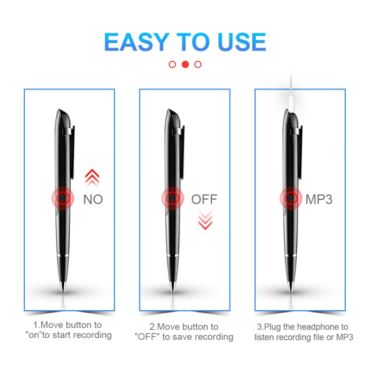 Bút ghi âm hội nghị điều khiển giọng nói giảm tiếng ồn độ nét cao AI thông minh Q9, 4GB, 8GB, 16GB, 32GB