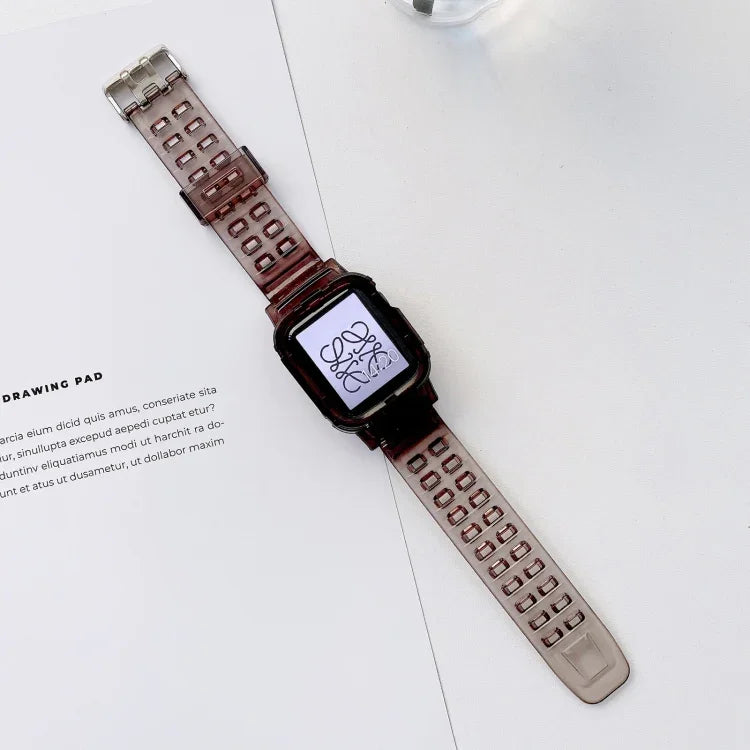 Dây đồng hồ TPU trong suốt chuyển màu Jelly Gradient cho Apple Watch Series, 7 41mm / 6&SE&5&4 40mm / 3&2&1 38mm, 7 45mm / 6&SE&5&4 44mm / 3&2&1 42mm