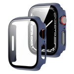 Ốp bảo vệ 2 trong 1 khung PC + kính cường lực, Dành cho Apple Watch Series 9 / 8 / 7 41mm, Dành cho Apple Watch Series 8 / 7 45mm