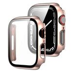 Ốp bảo vệ 2 trong 1 khung PC + kính cường lực, Dành cho Apple Watch Series 9 / 8 / 7 41mm, Dành cho Apple Watch Series 8 / 7 45mm