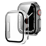 Ốp bảo vệ 2 trong 1 khung PC + kính cường lực, Dành cho Apple Watch Series 9 / 8 / 7 41mm, Dành cho Apple Watch Series 8 / 7 45mm