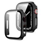 Ốp bảo vệ 2 trong 1 khung PC + kính cường lực, Dành cho Apple Watch Series 9 / 8 / 7 41mm, Dành cho Apple Watch Series 8 / 7 45mm