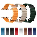 Dây đồng hồ da nam châm cho Apple Watch Series, 7 41mm / 6&SE&5&4 40mm / 3&2&1 38mm, 7 45mm / 6&SE&5&4 44mm / 3&2&1 42mm