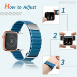 Dây đồng hồ da nam châm cho Apple Watch Series, 7 41mm / 6&SE&5&4 40mm / 3&2&1 38mm, 7 45mm / 6&SE&5&4 44mm / 3&2&1 42mm