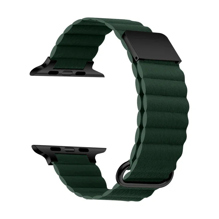 Dây đồng hồ da nam châm cho Apple Watch Series, 7 41mm / 6&SE&5&4 40mm / 3&2&1 38mm, 7 45mm / 6&SE&5&4 44mm / 3&2&1 42mm