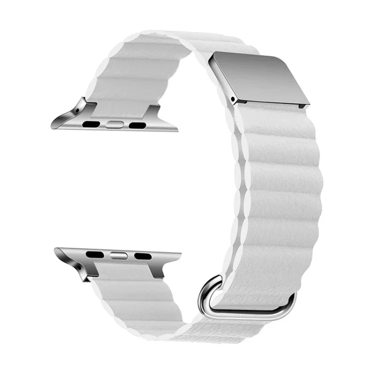 Dây đồng hồ da nam châm cho Apple Watch Series, 7 41mm / 6&SE&5&4 40mm / 3&2&1 38mm, 7 45mm / 6&SE&5&4 44mm / 3&2&1 42mm