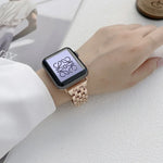 Dây đồng hồ thép không gỉ sọc năm baht cho Apple Watch Series, 7 41mm / 6&SE&5&4 40mm / 3&2&1 38mm, 7 45mm / 6&SE&5&4 44mm / 3&2&1 42mm