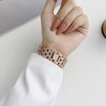Dây đồng hồ thép không gỉ sọc năm baht cho Apple Watch Series, 7 41mm / 6&SE&5&4 40mm / 3&2&1 38mm, 7 45mm / 6&SE&5&4 44mm / 3&2&1 42mm