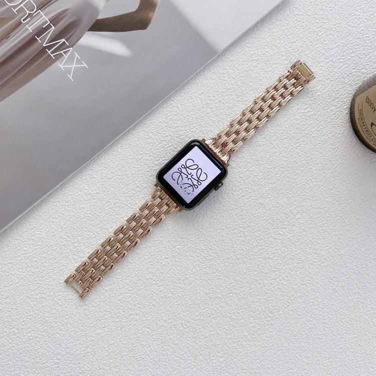 Dây đồng hồ thép không gỉ sọc năm baht cho Apple Watch Series, 7 41mm / 6&SE&5&4 40mm / 3&2&1 38mm, 7 45mm / 6&SE&5&4 44mm / 3&2&1 42mm