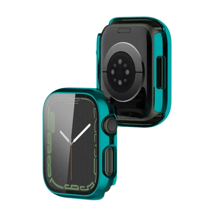 Ốp lưng bảo vệ PC chống sốc mạ điện kèm phim kính cường lực, Dành cho Apple Watch Series 9 / 8 / 7 41mm, Dành cho Apple Watch Series 9 / 8 / 7 45mm
