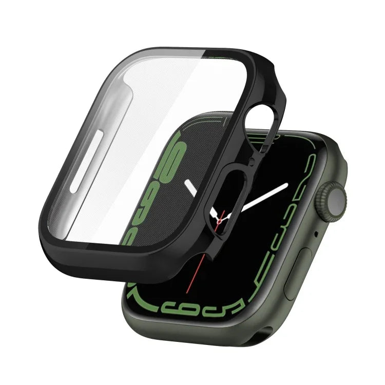 Ốp lưng bảo vệ PC chống sốc mạ điện kèm phim kính cường lực, Dành cho Apple Watch Series 9 / 8 / 7 41mm, Dành cho Apple Watch Series 9 / 8 / 7 45mm