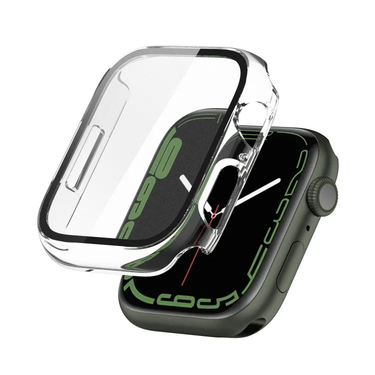 Ốp lưng bảo vệ PC chống sốc mạ điện kèm phim kính cường lực, Dành cho Apple Watch Series 9 / 8 / 7 41mm, Dành cho Apple Watch Series 9 / 8 / 7 45mm