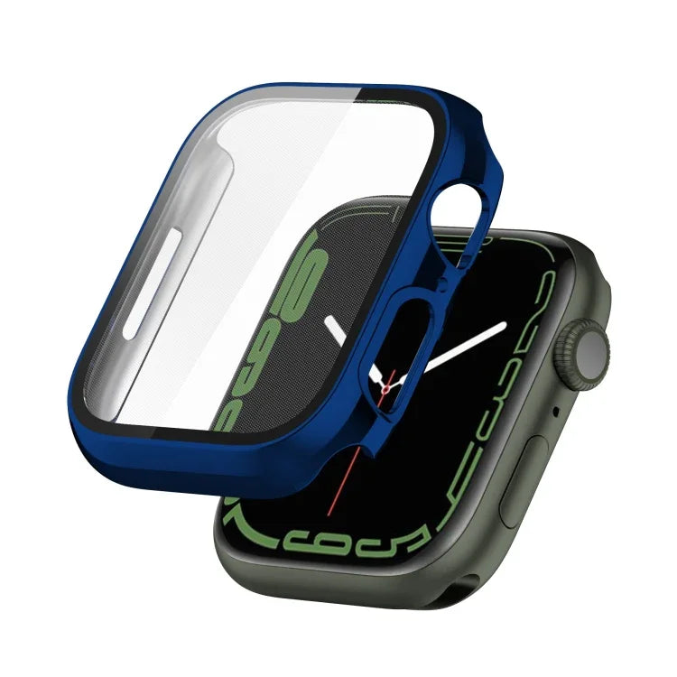 Ốp lưng bảo vệ PC chống sốc mạ điện kèm phim kính cường lực, Dành cho Apple Watch Series 9 / 8 / 7 41mm, Dành cho Apple Watch Series 9 / 8 / 7 45mm