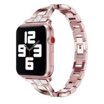 Dây đồng hồ thép không gỉ đính kim cương cho Apple Watch Series, 7 41mm / 6&SE&5&4 40mm / 3&2&1 38mm, 7 45mm / 6&SE&5&4 44mm / 3&2&1 42mm