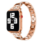 Dây đồng hồ thép không gỉ đính kim cương cho Apple Watch Series, 7 41mm / 6&SE&5&4 40mm / 3&2&1 38mm, 7 45mm / 6&SE&5&4 44mm / 3&2&1 42mm