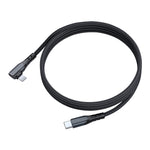 Cáp dữ liệu điện thoại 6A PD 20W USB-C / Type-C sang 8 Pin góc, 1m, 2m