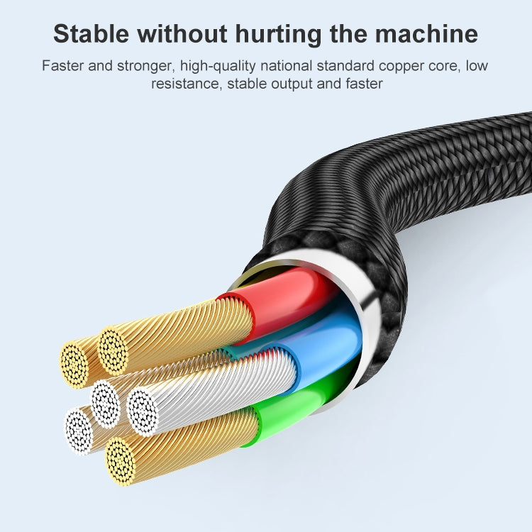 Cáp dữ liệu điện thoại 6A PD 20W USB-C / Type-C sang 8 Pin góc, 1m, 2m