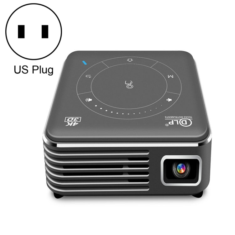Máy chiếu thông minh P11 854x480 DLP với điều khiển từ xa hồng ngoại, Android 9.0, 4GB+32GB, Phích cắm EU, Phích cắm Mỹ, Phích cắm Anh, Phích cắm Úc