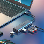 Trạm kết nối đa chức năng amalink 95119D Type-C / USB-C sang 4 cổng USB + PD 3.0, mã 95119D
