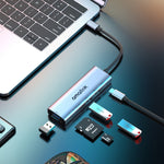 Trạm kết nối đa chức năng amalink 95120D Type-C / USB-C sang SD/TF + 3 cổng USB + PD 3.0, mã 95120D