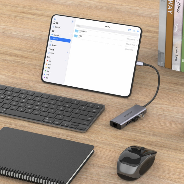 Bộ chia đa chức năng amalink 95122D Type-C / USB-C sang RJ45 + 2 cổng USB + PD 3.0, mã 95122D