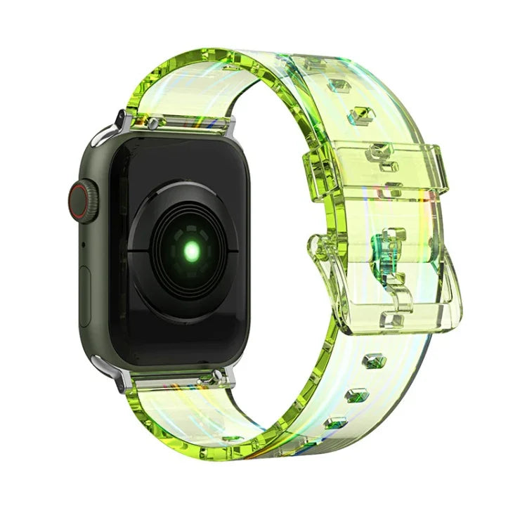 Dây đồng hồ silicone trong suốt nhiều màu cho Apple Watch Series, 7 45mm / 6 & SE & 5 & 4 44mm / 3 & 2 & 1 42mm, 7 41mm / 6 & SE & 5 & 4 40mm / 3 & 2 & 1 38mm