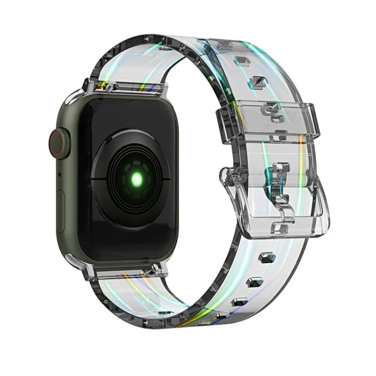 Dây đồng hồ silicone trong suốt nhiều màu cho Apple Watch Series, 7 45mm / 6 & SE & 5 & 4 44mm / 3 & 2 & 1 42mm, 7 41mm / 6 & SE & 5 & 4 40mm / 3 & 2 & 1 38mm
