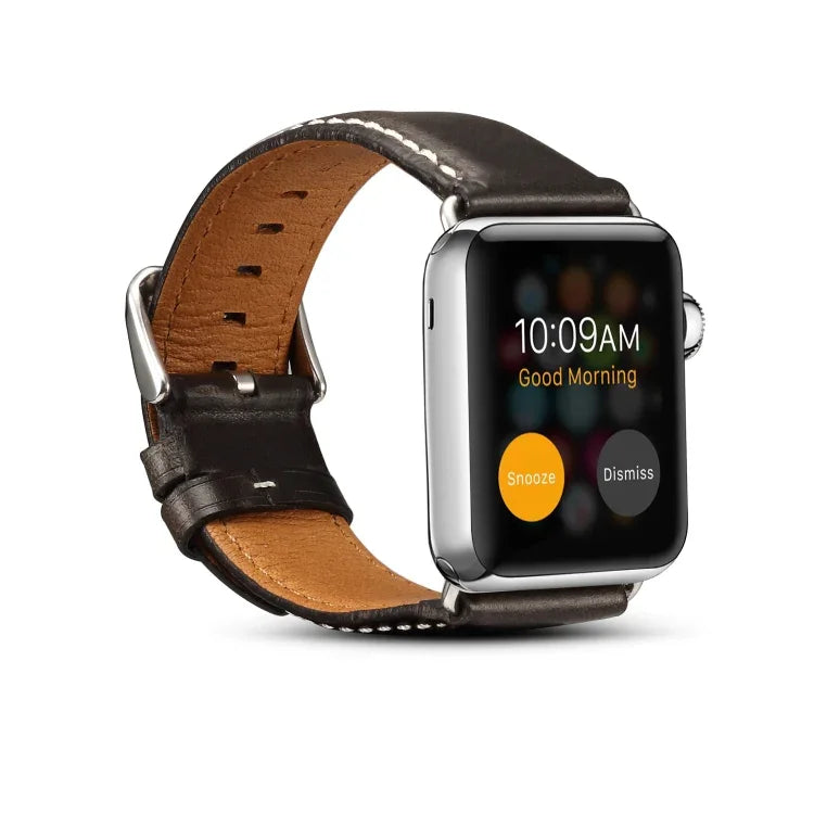 Dây đồng hồ da bò phủ sáp dầu phong cách cổ điển, Dành cho Apple Watch Series, Dành cho Apple Watch Series 5