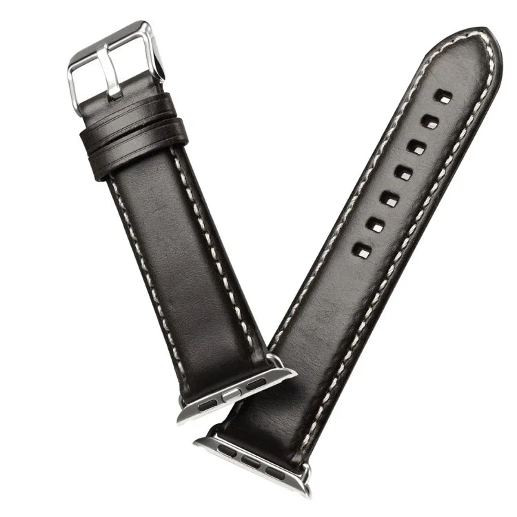 Dây đồng hồ da bò phủ sáp dầu phong cách cổ điển, Dành cho Apple Watch Series, Dành cho Apple Watch Series 5
