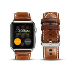 Dây đồng hồ da bò phủ sáp dầu phong cách cổ điển, Dành cho Apple Watch Series, Dành cho Apple Watch Series 5