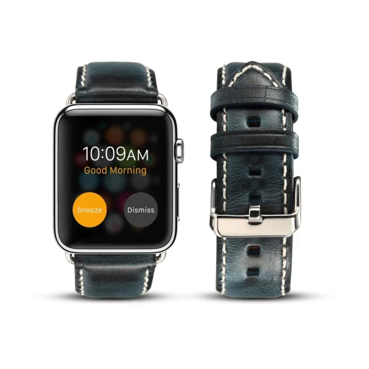 Dây đồng hồ da bò phủ sáp dầu phong cách cổ điển, Dành cho Apple Watch Series, Dành cho Apple Watch Series 5