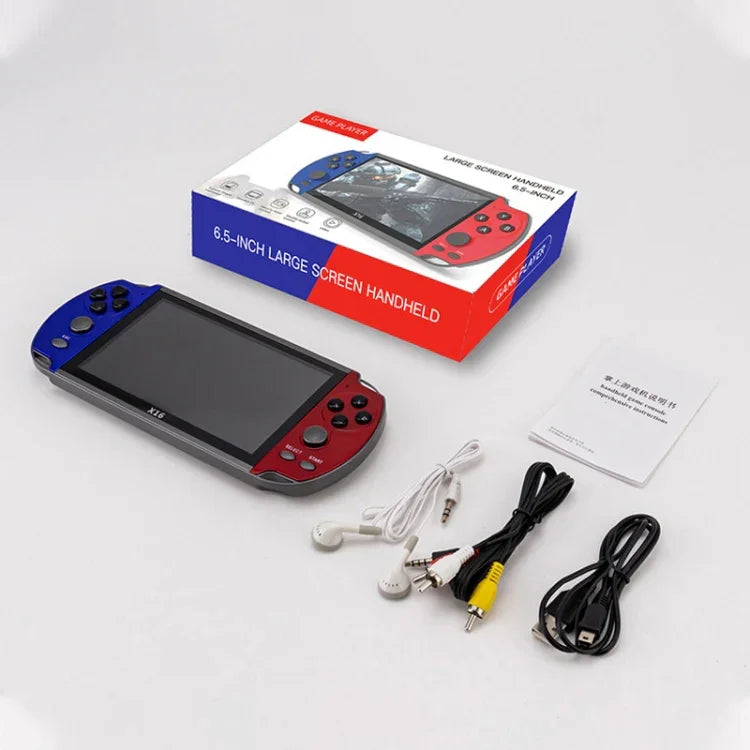 Máy chơi game cầm tay cổ điển X16 màn hình 6,5 inch với bộ nhớ 8GB, X16 8GB 6,5 inch