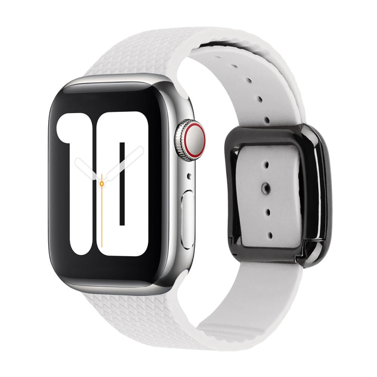 Dây đồng hồ silicone khóa đen cho Apple Watch Series, 7 41mm / 6&SE&5&4 40mm / 3&2&1 38mm
