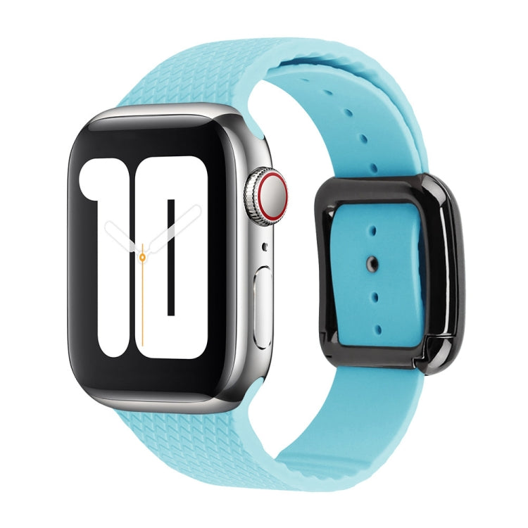Dây đồng hồ silicone khóa đen cho Apple Watch Series, 7 41mm / 6&SE&5&4 40mm / 3&2&1 38mm