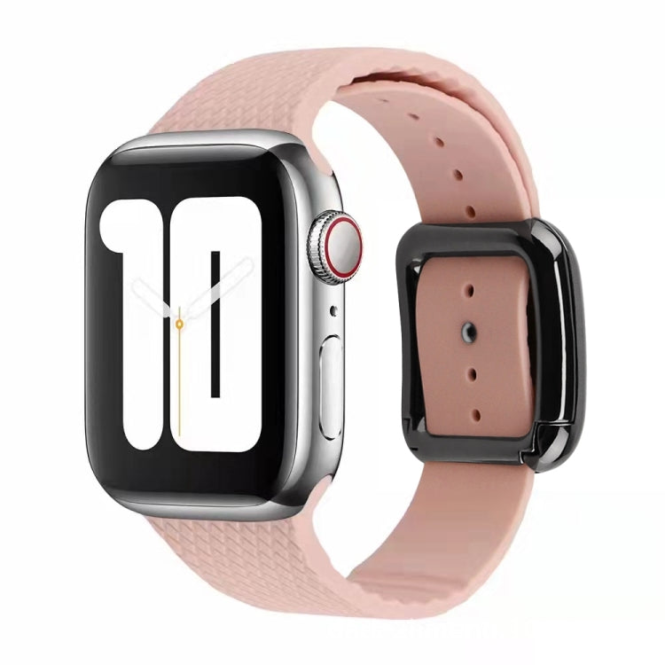 Dây đồng hồ silicone khóa đen cho Apple Watch Series, 7 41mm / 6&SE&5&4 40mm / 3&2&1 38mm