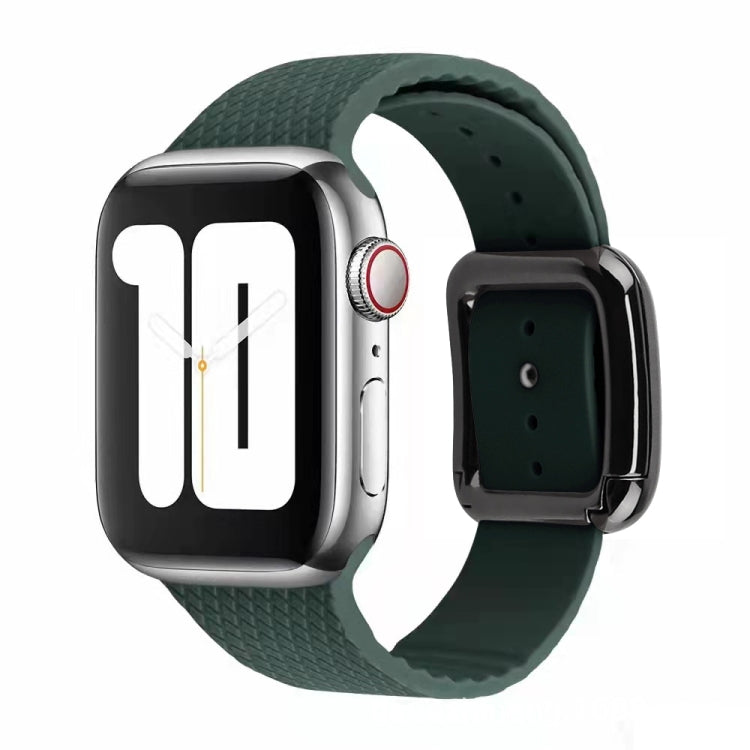Dây đồng hồ silicone khóa đen cho Apple Watch Series, 7 41mm / 6&SE&5&4 40mm / 3&2&1 38mm