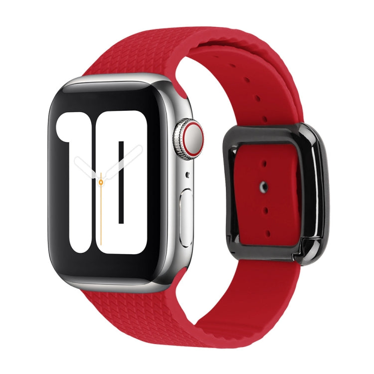 Dây đồng hồ silicone khóa đen cho Apple Watch Series, 7 41mm / 6&SE&5&4 40mm / 3&2&1 38mm